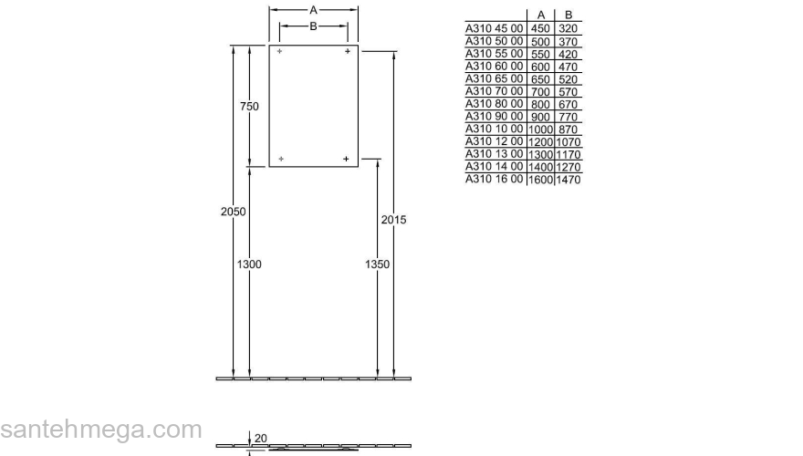 Зеркало Villeroy&Boch More to See 60 A310 6000. Фото