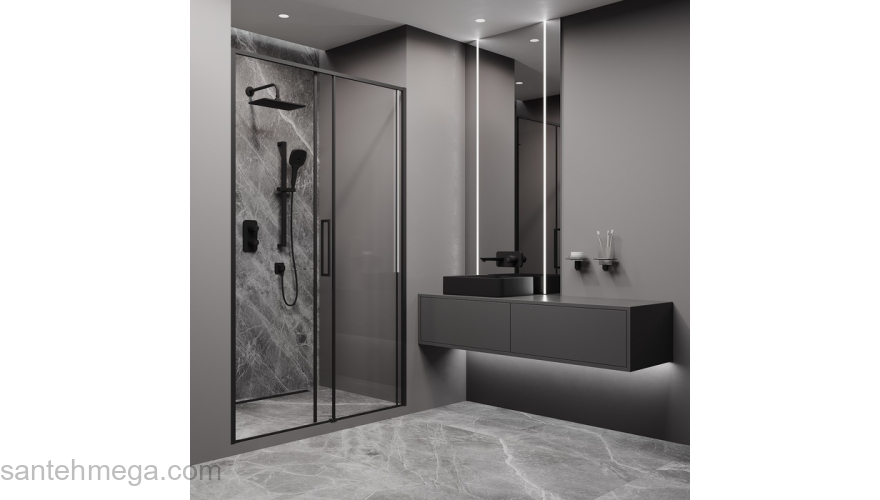 Встраиваемый смеситель с двумя выходами с управлением Push Control черный матовый Slide IDDIS SLIBLBTi67. Фото