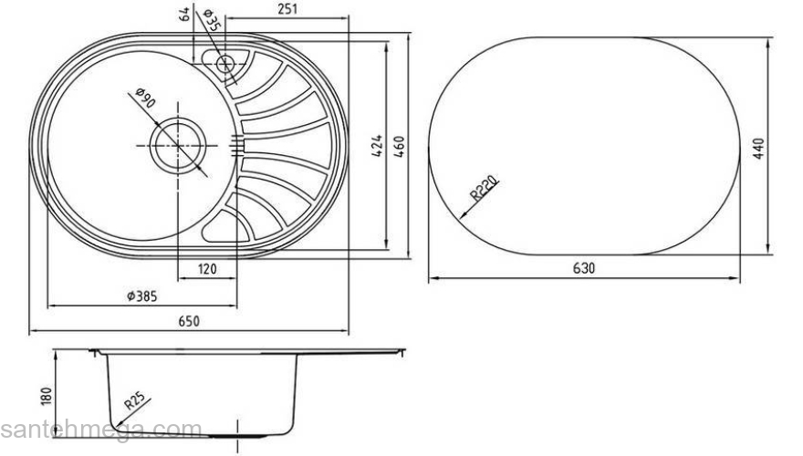 Кухонная мойка IDDIS Suno SUN65PRi77K. Фото