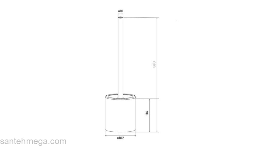 Ерш нержавеющая сталь 02 IDDIS BRU02POi47 для ванной комнаты. Фото