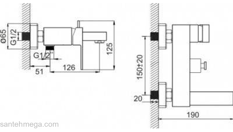 Смеситель для ванны IDDIS Hunk VM23147CК. Фото