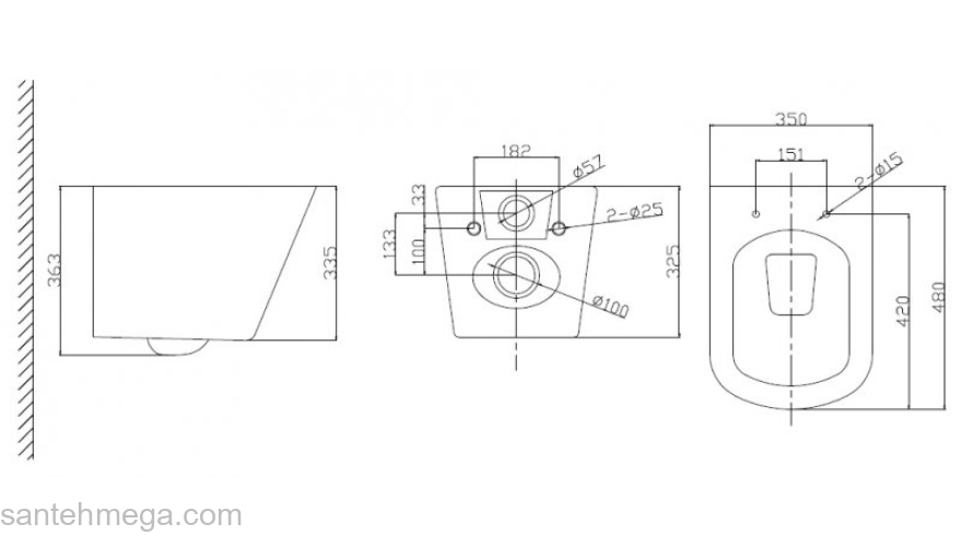 Унитаз подвесной безободковый BELBAGNO DueBB3103CHR/SC. Фото