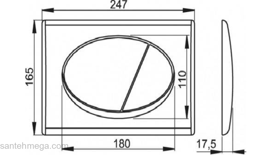 Клавиша смыва AlcaPlast M73. Фото