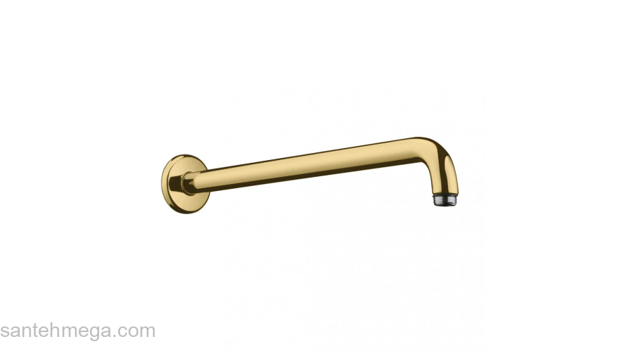 Держатель верхнего душа Hansgrohe 38,9 см. 27413990, полированное золото. Фото