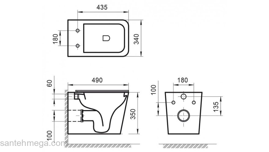 Унитаз подвесной безободковый BELBAGNO Ardente-R BB520CHR. Фото