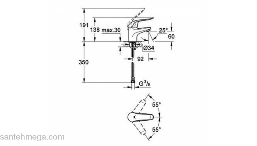Комплект для ванной комнаты GROHE Euroeco 118463 3 в 1