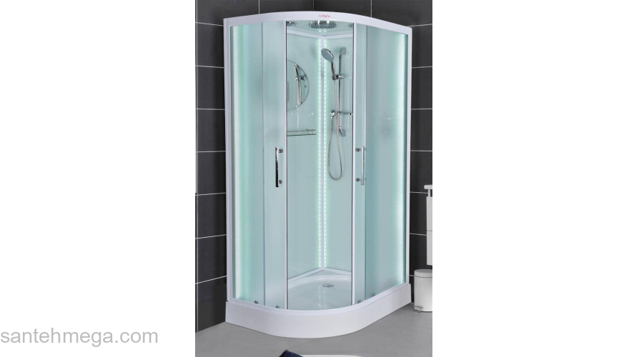 Душевая кабина ESBANO полукруглая с крышей и LED освещением ESBANO ES-L115CR (Right). Фото