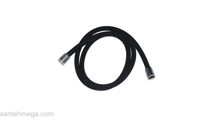 Шланг для душа черный матовый силиконовый 1,5м Optima Home IDDIS OPH15BLi19. Фото