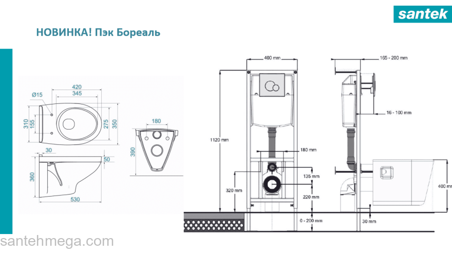 Комплект SANTEK Бореаль Пэк 4 в 1 1.WH50.1.544. Фото