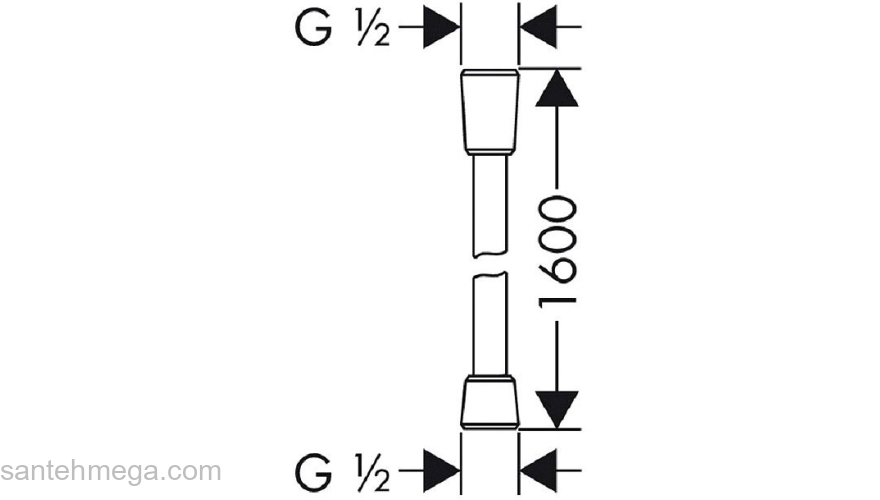 Шланг для душа Hansgrohe Isiflex 1,6м 28276000. Фото