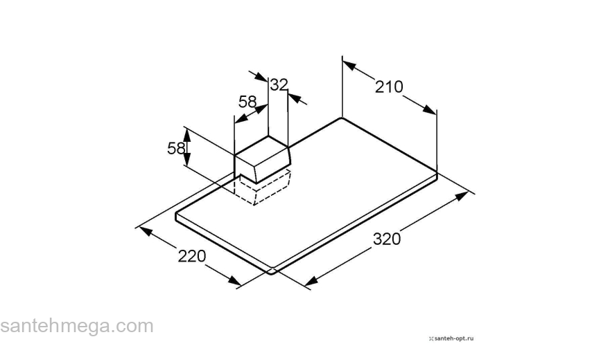 Полочка KLUDI Joop 5597305H7 для ванной комнаты. Фото