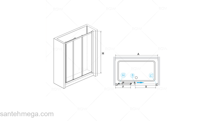 Душевая дверь RGW CLASSIC CL-11 04091140-11 140 см. Фото