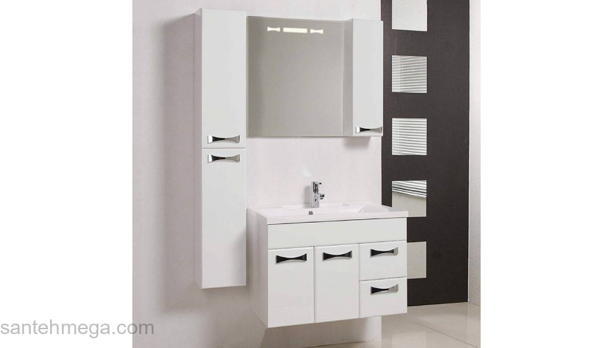 Зеркало-шкаф АКВАТОН Диор 80 (белый) 1A168002DR01R. Фото