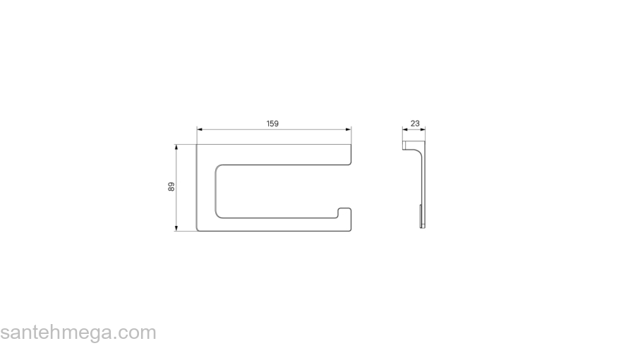 Держатель для туалетной бумаги без крышки сплав металлов Slide графит IDDIS SLIGM00i43 для ванной комнаты. Фото