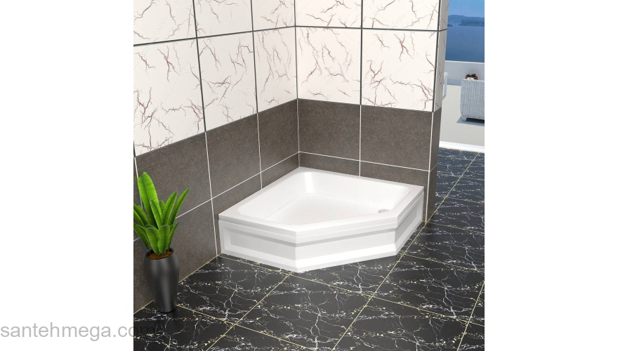 Душевой поддон трапеция RGW BT/CL-S-A 80х80 16180588-51-A. Фото