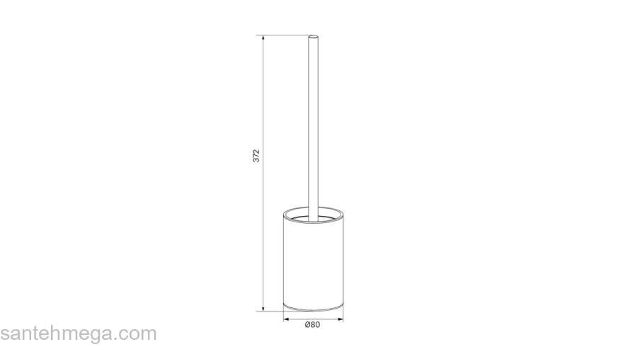 Ерш белый матовый 02 IDDIS PETWTPOi47 для ванной комнаты. Фото