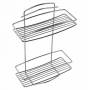 Полка двухъярусная прямая проволока стальная 12 Milardo 212W020M44 для ванной комнаты. Фото