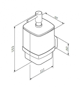 Стеклянный диспенсер для жидкого мыла с настенным держателем AM.PM Gem A9036900 для ванной комнаты. Фото