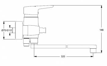 Смеситель для ванны IDEAL STANDARD Connect B9923AA. Фото