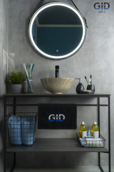 Раковина накладная GID Mnc488 32х32 54436 Под камень. Глянцевый. Фото