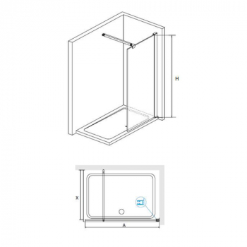 Душевая перегородка RGW WALK IN WA-01 03100108-11 80 см