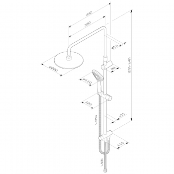 Душевая система AM.PM Gem F0790022. Фото