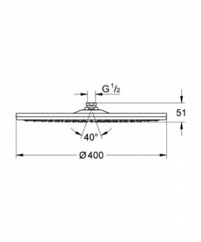 Верхний душ GROHE Ondus Jumbo 27193000. Фото