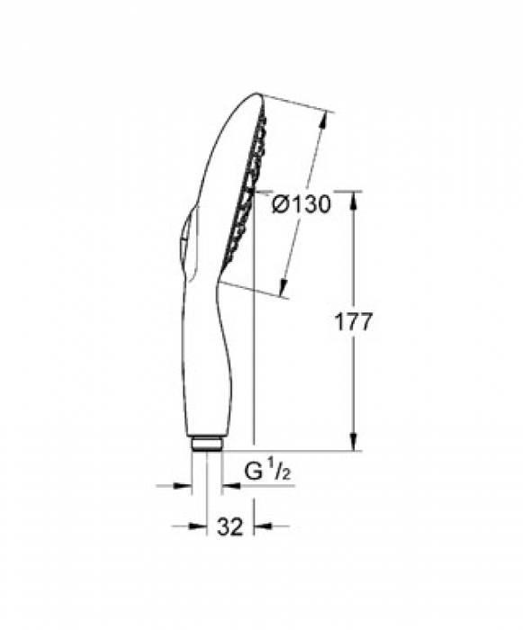 Ручной душ GROHE Power & Soul 27673000. Фото