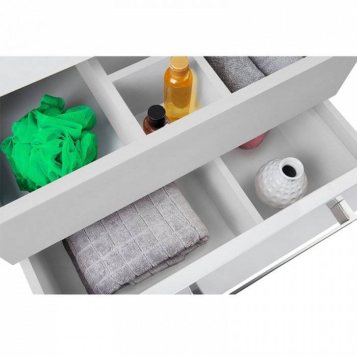 Тумба с умывальником 50 см подвесная белая New Mirro NMIR50Wi95K IDDIS. Фото