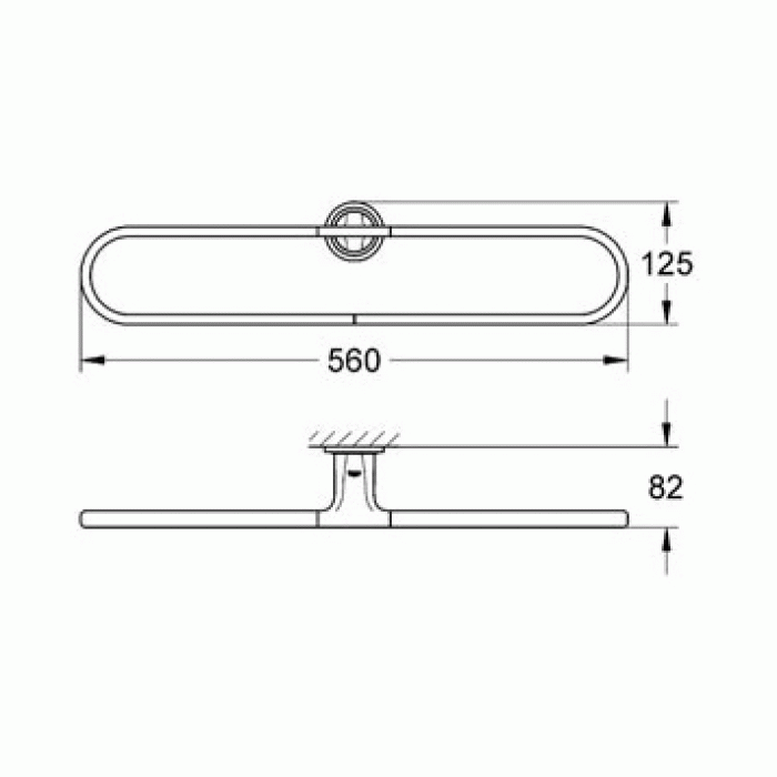 Полотенцедержатель GROHE Ondus 40381000 для ванной комнаты. Фото
