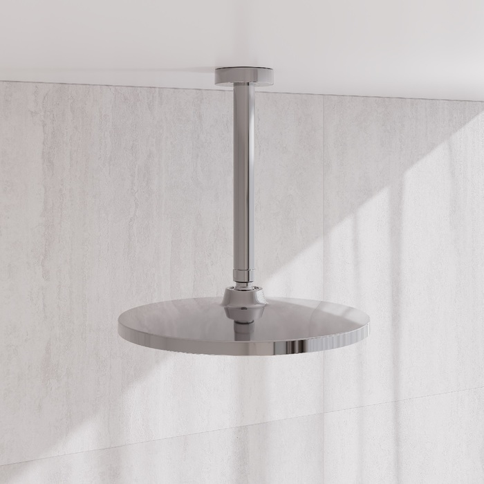 Душевая насадка верхняя круглая хром с серым Esper IDDIS ESP25GRi64. Фото