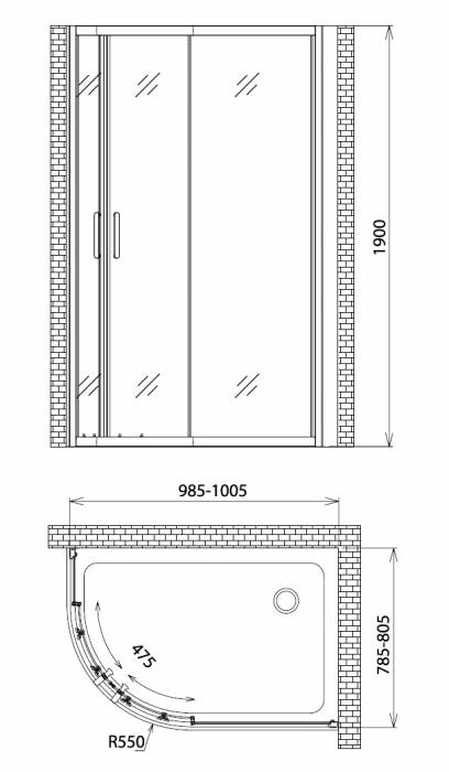 Душевой уголок GEMY Victoria S30222. Фото