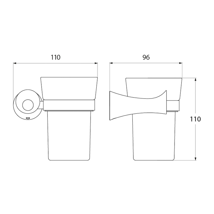 Подстаканник одинарный IDDIS Vico VICSBC1I45 для ванной комнаты. Фото