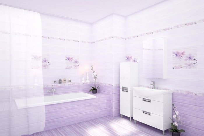 CERSANIT MCG221D Плитка облицовочная Miracle 200х440 сиреневый. Фото