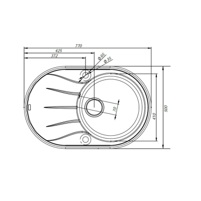 Мойка кухонная IDDIS Kitchen G K13P771i87. Фото