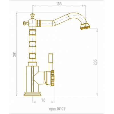 Смеситель для раковины BRONZE DE LUXE 10107. Фото