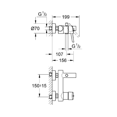 Смеситель для ванны GROHE Concetto 32211001. Фото