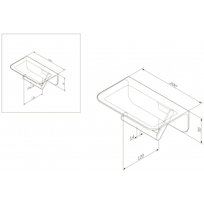 Держатель для туалетной бумаги с полкой AM.PM Sensation A30341500 для ванной комнаты. Фото