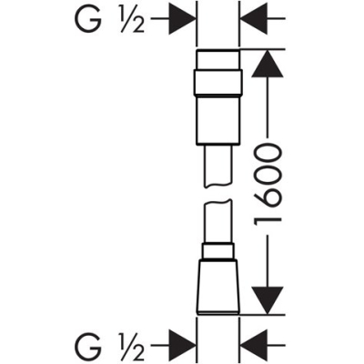 Шланг для душа Hansgrohe Isiflex 1.6м с регулировкой напора воды 28248000. Фото