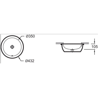 Раковина встраиваемая JACOB DELAFON Vox 43х43 EYM102-00. Фото