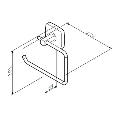 Держатель для туалетной бумаги без крышки AM.PM Gem A9034100 для ванной комнаты. Фото