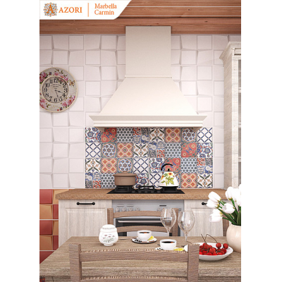 Azori 505901101 Плитка облицовочная Marbella 315х630 carmin. Фото
