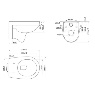 Унитаз подвесной безободковый Bounce IDDIS BOURDSEi25. Фото
