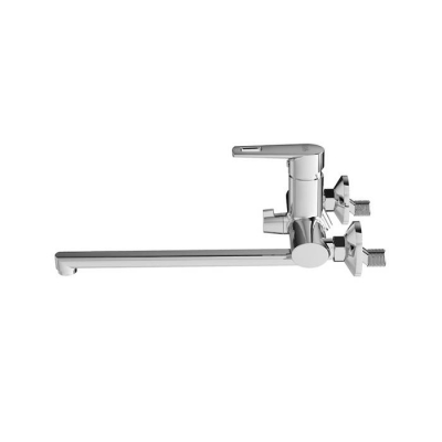 Смеситель для ванны с длинным изливом с керамическим дивертором Runo IDDIS RUNSBL2i10WA. Фото