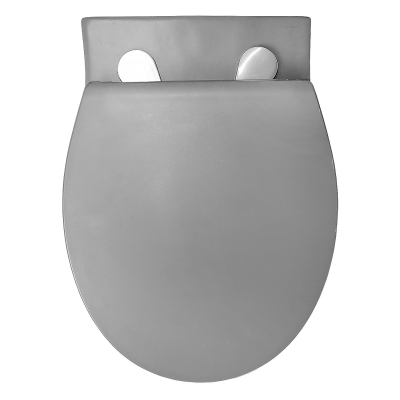 Унитаз подвесной Azario Keras 370х520х360 безободковый, с быстросъемным сиденьем микролифт, серый матовый (AZ-99046G). Фото