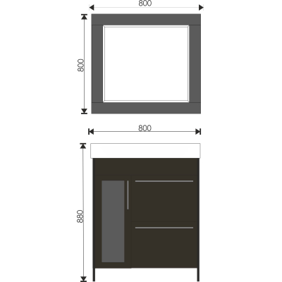Зеркало SFARZOSO Briotti 80. Фото
