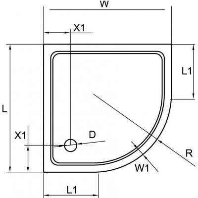 Душевой поддон SMC (стеклокомпозит) CEZARES TRAY-M-R-80-550-35-W. Фото