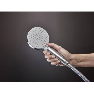 Душевая система Showerpipe 200 1jet с термостатом для ванны Hansgrohe Vernis Blend 26274000, хром. Фото