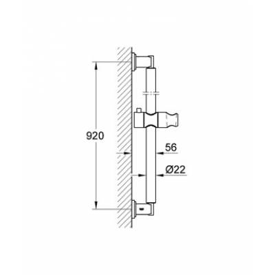 Душевая штанга GROHE Sena 28346000 900 мм. Фото