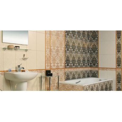 Керамин Бордюр Органза 5 132х400 черный